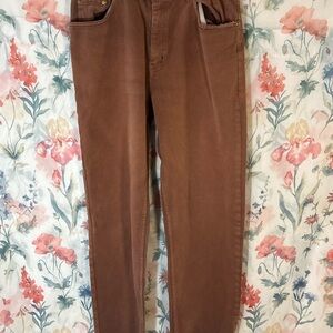 Vintage Denver Hayes Men's Straight Jeans in Warm Brown